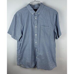 Untuckit Shirt Mens Xl  Blue Mayfield-SS Reg Fit Short Sleeve Button Down Floral